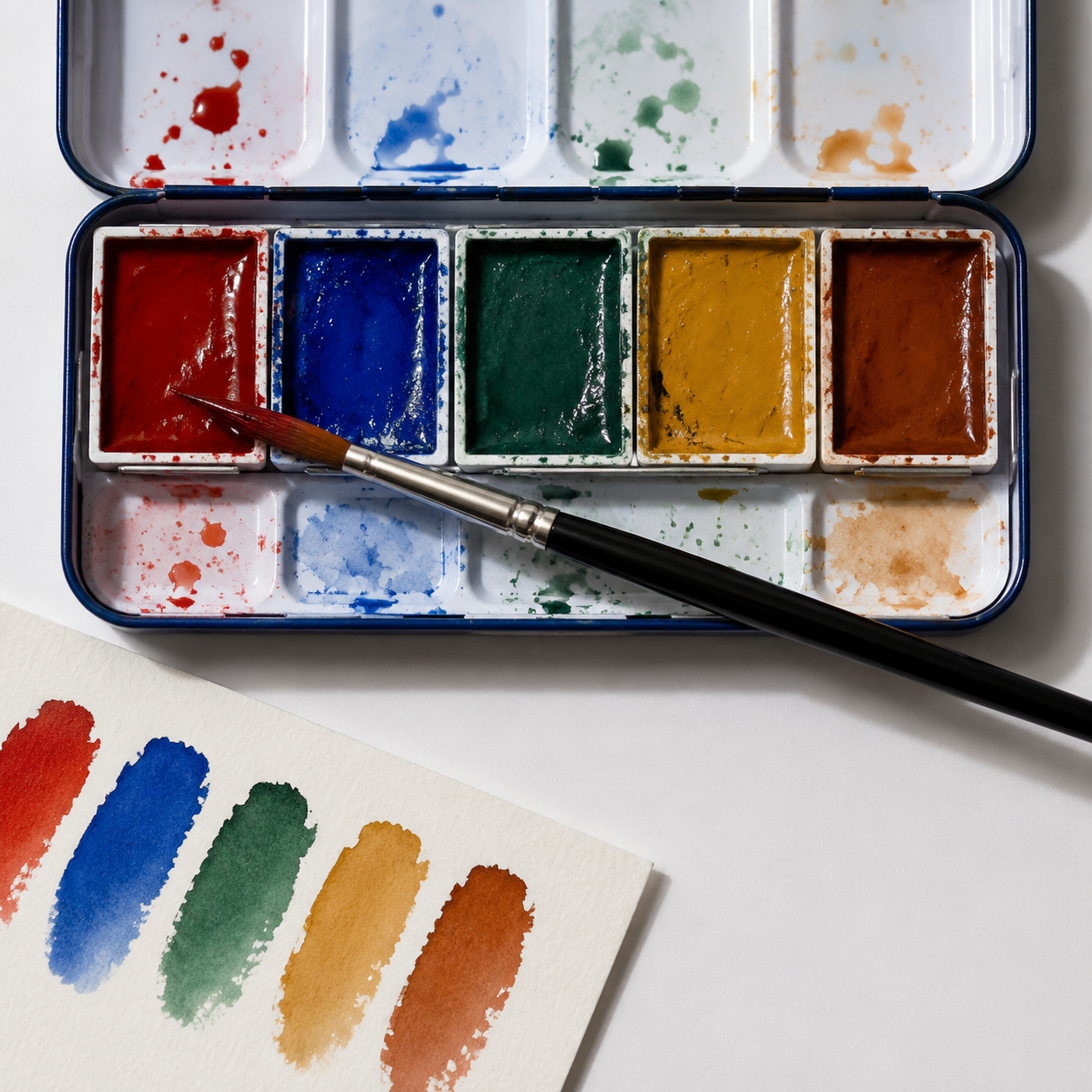 Watercolour pan box product photograph